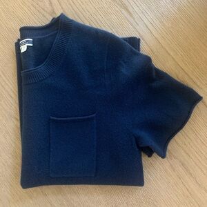 J Crew Cashmere Oversized T Shirt, Size Medium, Navy